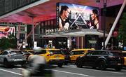 7 July 2025; A general view of a Taylor v Serrano advertisement outside Madison Square Garden and Penn Station during Katie Taylor v Amanda Serrano 3 fight week ahead of their undisputed super lightweight championship fight that will take place at Madison Square Garden in New York on Friday, 11th July. Photo by Stephen McCarthy/Sportsfile