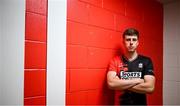7 July 2025; Cork captain Robert Downey poses for a portrait during a Cork Hurling media conference at SuperValu Páirc Uí Chaoimh in Cork ahead of the GAA Hurling All-Ireland Senior Championship Final. Photo by Piaras Ó Mídheach/Sportsfile
