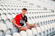 7 July 2025; Cork captain Robert Downey poses for a portrait during a Cork Hurling media conference at SuperValu Páirc Uí Chaoimh in Cork ahead of the GAA Hurling All-Ireland Senior Championship Final. Photo by Piaras Ó Mídheach/Sportsfile