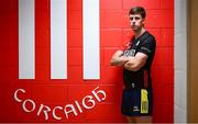 7 July 2025; Cork captain Robert Downey poses for a portrait during a Cork Hurling media conference at SuperValu Páirc Uí Chaoimh in Cork ahead of the GAA Hurling All-Ireland Senior Championship Final. Photo by Piaras Ó Mídheach/Sportsfile