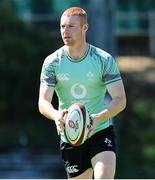 8 July 2025; Nathan Doak during an Ireland Rugby squad training at the Grupo Desportivo Direito in Lisbon, Portugal. Photo by Carlos Rodrigues/Sportsfile