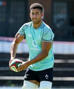 8 July 2025; Cormac Izuchukwu during an Ireland Rugby squad training at the Grupo Desportivo Direito in Lisbon, Portugal. Photo by Carlos Rodrigues/Sportsfile