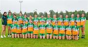 8 July 2025; The Offaly team during the LGFA U17 Player Development Day at Portlaoise GAA club in Portlaoise, Laois. Photo by Stephen Marken/Sportsfile