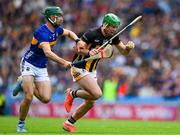 6 July 2025; Eoin Cody of Kilkenny in action against Robert Doyle of Tipperary during the GAA Hurling All-Ireland Senior Championship semi-final match between Kilkenny and Tipperary at Croke Park in Dublin. Photo by Ray McManus/Sportsfile