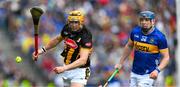 6 July 2025; Richie Reid of Kilkenny in action against Alan Tynan of Tipperary during the GAA Hurling All-Ireland Senior Championship semi-final match between Kilkenny and Tipperary at Croke Park in Dublin. Photo by Ray McManus/Sportsfile