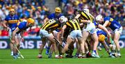 6 July 2025; Andrew Ormond, left, of Tipperary looks on as players from both try and win posession during the GAA Hurling All-Ireland Senior Championship semi-final match between Kilkenny and Tipperary at Croke Park in Dublin. Photo by Ray McManus/Sportsfile