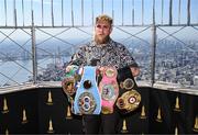 8 July 2025; Jake Paul, co-Founder of Most Valuable Promotions, on the 86th floor Observatory of the Empire State Building, in New York, USA, to kick off Katie Taylor v Amanda Serrano 3 fight week ahead of their undisputed super lightweight championship fight that will take place at Madison Square Garden in New York on Friday, 11th July. Additionally, in honor of the historic trilogy fight, the Empire State Building will shine its world-famous tower lights in the colors of Taylor’s and Serrano’s homelands – green, white and orange to represent the Irish flag and blue, white and red to represent the Puerto Rican flag – on fight night. Photo by Stephen McCarthy/Sportsfile