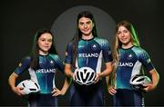 9 July 2025; Cyclists, from left, Katie Turner, Emer Heverin and Aoife Craig during a Team Ireland announcement for the athletes selected to compete at the European Youth Olympic Festival in Skopje, North Macedonia, proudly supported by Allianz. The European Youth Olympic Festival takes place in Skopje, North Macedonia, taking place from 20 – 26 July. Photo by Sam Barnes/Sportsfile