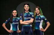 9 July 2025; Cyclists, from left, Katie Turner, Emer Heverin and Aoife Craig during a Team Ireland announcement for the athletes selected to compete at the European Youth Olympic Festival in Skopje, North Macedonia, proudly supported by Allianz. The European Youth Olympic Festival takes place in Skopje, North Macedonia, taking place from 20 – 26 July. Photo by Sam Barnes/Sportsfile
