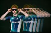 9 July 2025; (EDITOR'S NOTE; This image was created using a special effects camera filter) Cyclist Rian McCrystal during a Team Ireland announcement for the athletes selected to compete at the European Youth Olympic Festival in Skopje, North Macedonia, proudly supported by Allianz. The European Youth Olympic Festival takes place in Skopje, North Macedonia, taking place from 20 – 26 July. Photo by Sam Barnes/Sportsfile