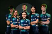 9 July 2025; Cyclists, from left to right, Caleb McGreevy, Aoife Craig, Katie Turner, Tom Lane, Emer Heverin and Rian McCrystal during a Team Ireland announcement for the athletes selected to compete at the European Youth Olympic Festival in Skopje, North Macedonia, proudly supported by Allianz. The European Youth Olympic Festival takes place in Skopje, North Macedonia, taking place from 20 – 26 July. Photo by Sam Barnes/Sportsfile