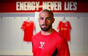 8 July 2025; Mark Coyle poses for a portrait during a Shelbourne Media Conference at Tolka Park in Dublin. Photo by Tyler Miller/Sportsfile