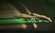 9 July 2025; (EDITOR'S NOTE; This image was created using a special effects camera filter) Gymnast Roisin Hickey during a Team Ireland announcement for the athletes selected to compete at the European Youth Olympic Festival in Skopje, North Macedonia, proudly supported by Allianz. The European Youth Olympic Festival takes place in Skopje, North Macedonia, taking place from 20 – 26 July. Photo by Sam Barnes/Sportsfile