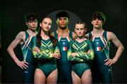 9 July 2025; Gymnasts, from left to right, Robert Ward, Estella Volkoff, Chester Enríquez, Roisin Hickey and Finlay Hazleton during a Team Ireland announcement for the athletes selected to compete at the European Youth Olympic Festival in Skopje, North Macedonia, proudly supported by Allianz. The European Youth Olympic Festival takes place in Skopje, North Macedonia, taking place from 20 – 26 July. Photo by Sam Barnes/Sportsfile
