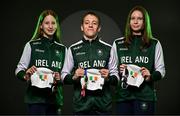 9 July 2025; Swimmers, from left, Julia Dziedzic, Shea Mathers and Anna Joyce during a Team Ireland announcement for the athletes selected to compete at the European Youth Olympic Festival in Skopje, North Macedonia, proudly supported by Allianz. The European Youth Olympic Festival takes place in Skopje, North Macedonia, taking place from 20 – 26 July. Photo by Sam Barnes/Sportsfile