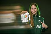 9 July 2025; (EDITOR'S NOTE; This image was created using a special effects camera filter) Swimmer Julia Dziedzic during a Team Ireland announcement for the athletes selected to compete at the European Youth Olympic Festival in Skopje, North Macedonia, proudly supported by Allianz. The European Youth Olympic Festival takes place in Skopje, North Macedonia, taking place from 20 – 26 July. Photo by Sam Barnes/Sportsfile