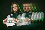 9 July 2025; (EDITOR'S NOTE; This image was created using a special effects camera filter) Swimmer Anna Joyce during a Team Ireland announcement for the athletes selected to compete at the European Youth Olympic Festival in Skopje, North Macedonia, proudly supported by Allianz. The European Youth Olympic Festival takes place in Skopje, North Macedonia, taking place from 20 – 26 July. Photo by Sam Barnes/Sportsfile