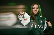 9 July 2025; (EDITOR'S NOTE; This image was created using a special effects camera filter) Swimmer Anna Joyce during a Team Ireland announcement for the athletes selected to compete at the European Youth Olympic Festival in Skopje, North Macedonia, proudly supported by Allianz. The European Youth Olympic Festival takes place in Skopje, North Macedonia, taking place from 20 – 26 July. Photo by Sam Barnes/Sportsfile