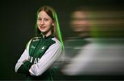 9 July 2025; (EDITOR'S NOTE; This image was created using a special effects camera filter) Swimmer Julia Dziedzic during a Team Ireland announcement for the athletes selected to compete at the European Youth Olympic Festival in Skopje, North Macedonia, proudly supported by Allianz. The European Youth Olympic Festival takes place in Skopje, North Macedonia, taking place from 20 – 26 July. Photo by Sam Barnes/Sportsfile