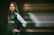 9 July 2025; (EDITOR'S NOTE; This image was created using a special effects camera filter) Swimmer Julia Dziedzic during a Team Ireland announcement for the athletes selected to compete at the European Youth Olympic Festival in Skopje, North Macedonia, proudly supported by Allianz. The European Youth Olympic Festival takes place in Skopje, North Macedonia, taking place from 20 – 26 July. Photo by Sam Barnes/Sportsfile