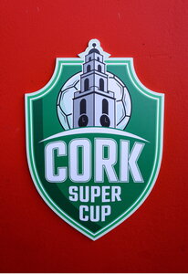 8 July 2025; The Cork Super Cup logo before the Cork Super Cup match between Cork City and Celtic FC at SuperValu Páirc Uí Chaoimh in Cork. Photo by Thomas Flinkow/Sportsfile