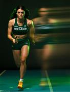 9 July 2025; (EDITOR'S NOTE; This image was created using a special effects camera filter) Athlete Erin Friel during a Team Ireland announcement for the athletes selected to compete at the European Youth Olympic Festival in Skopje, North Macedonia, proudly supported by Allianz. The European Youth Olympic Festival takes place in Skopje, North Macedonia, taking place from 20 – 26 July. Photo by Sam Barnes/Sportsfile