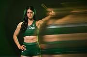 9 July 2025; (EDITOR'S NOTE; This image was created using a special effects camera filter) Athlete Erin Friel during a Team Ireland announcement for the athletes selected to compete at the European Youth Olympic Festival in Skopje, North Macedonia, proudly supported by Allianz. The European Youth Olympic Festival takes place in Skopje, North Macedonia, taking place from 20 – 26 July. Photo by Sam Barnes/Sportsfile