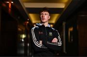 8 July 2025; Tipperary hurler Jake Morris poses for a portrait during the Tipperary GAA Hurling All-Ireland Senior Final Media Conference at Horse and Jockey Hotel in Horse and Jockey, Tipperary. Photo by Ben McShane/Sportsfile