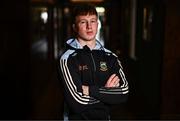 8 July 2025; Tipperary hurler Jake Morris poses for a portrait during the Tipperary GAA Hurling All-Ireland Senior Final Media Conference at Horse and Jockey Hotel in Horse and Jockey, Tipperary. Photo by Ben McShane/Sportsfile