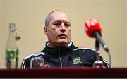 8 July 2025; Tipperary manager Liam Cahill during the Tipperary GAA Hurling All-Ireland Senior Final Media Conference at Horse and Jockey Hotel in Horse and Jockey, Tipperary. Photo by Ben McShane/Sportsfile