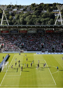 8 July 2025; A general view of match action during the Cork Super Cup match between Cork City and Celtic FC at SuperValu Páirc Uí Chaoimh in Cork. Photo by Thomas Flinkow/Sportsfile