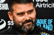 8 June 2025; Headcoach David Healy during a Linfield media conference at Tolka Park in Dublin. Photo by Tyler Miller/Sportsfile