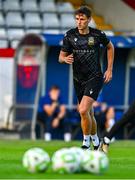 8 June 2025; Scott Whiteside during a Linfield training session at Tolka Park in Dublin. Photo by Tyler Miller/Sportsfile