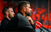 8 June 2025; Headcoach David Healy during a Linfield media conference at Tolka Park in Dublin. Photo by Tyler Miller/Sportsfile