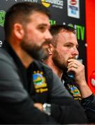 8 June 2025; Jamie Mulgrew during a Linfield media conference at Tolka Park in Dublin. Photo by Tyler Miller/Sportsfile