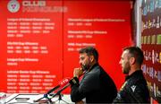 8 June 2025; Headcoach David Healy during a Linfield media conference at Tolka Park in Dublin. Photo by Tyler Miller/Sportsfile