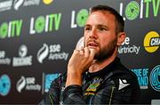 8 June 2025; Jamie Mulgrew during a Linfield media conference at Tolka Park in Dublin. Photo by Tyler Miller/Sportsfile