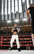 8 July 2025; Jennifer Miranda during an open workout session, held at The Oculus at World Trade Center in New York, USA, ahead of her undisputed super featherweight championship fight with Alycia Baumgarder, on July 11th at Madison Square Garden in New York. Photo by Stephen McCarthy/Sportsfile
