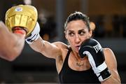 8 July 2025; Jennifer Miranda during an open workout session, held at The Oculus at World Trade Center in New York, USA, ahead of her undisputed super featherweight championship fight with Alycia Baumgarder, on July 11th at Madison Square Garden in New York. Photo by Stephen McCarthy/Sportsfile