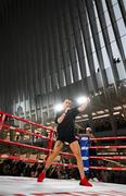 8 July 2025; Cherneka Johnson during an open workout session, held at The Oculus at World Trade Center in New York, USA, ahead of her undisputed bantamweight championship fight  with Shurretta Metcalf, on July 11th at Madison Square Garden in New York. Photo by Stephen McCarthy/Sportsfile