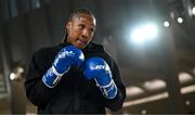 8 July 2025; Shadasia Green during an open workout session, held at The Oculus at World Trade Center in New York, USA, ahead of her IBF and WBO super middleweight championship fight with Savannah Marshall, on July 11th at Madison Square Garden in New York. Photo by Stephen McCarthy/Sportsfile
