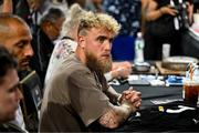 8 July 2025; Jake Paul, co-Founder of Most Valuable Promotions during an open workout session, held at The Oculus at World Trade Center in New York, USA, ahead of the undisputed super lightweight championship fight between Katie Taylor and Amanda Serrano, on July 11th at Madison Square Garden in New York. Photo by Stephen McCarthy/Sportsfile