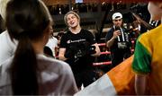 8 July 2025; Katie Taylor during an open workout session, held at The Oculus at World Trade Center in New York, USA, ahead of her undisputed super lightweight championship fight with Amanda Serrano, on July 11th at Madison Square Garden in New York. Photo by Stephen McCarthy/Sportsfile