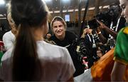 8 July 2025; Katie Taylor during an open workout session, held at The Oculus at World Trade Center in New York, USA, ahead of her undisputed super lightweight championship fight with Amanda Serrano, on July 11th at Madison Square Garden in New York. Photo by Stephen McCarthy/Sportsfile