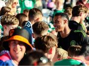 8 July 2025; Adam Idah of Celtic with supporters after the Cork Super Cup match between Cork City and Celtic FC at SuperValu Páirc Uí Chaoimh in Cork. Photo by Thomas Flinkow/Sportsfile