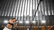 8 July 2025; Jennifer Miranda during an open workout session, held at The Oculus at World Trade Center in New York, USA, ahead of her undisputed super featherweight championship fight with Alycia Baumgarder, on July 11th at Madison Square Garden in New York. Photo by Stephen McCarthy/Sportsfile