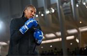 8 July 2025; Shadasia Green during an open workout session, held at The Oculus at World Trade Center in New York, USA, ahead of her IBF and WBO super middleweight championship fight with Savannah Marshall, on July 11th at Madison Square Garden in New York. Photo by Stephen McCarthy/Sportsfile
