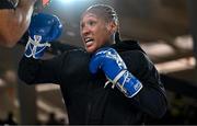 8 July 2025; Shadasia Green during an open workout session, held at The Oculus at World Trade Center in New York, USA, ahead of her IBF and WBO super middleweight championship fight with Savannah Marshall, on July 11th at Madison Square Garden in New York. Photo by Stephen McCarthy/Sportsfile