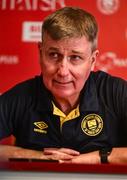 9 July 2025; Manager Stephen Kenny during a St Patrick's Athletic media conference at Richmond Park in Dublin. Photo by Ben McShane/Sportsfile