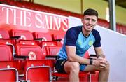 9 July 2025; Joe Redmond poses for a portrait during a St Patrick's Athletic media conference at Richmond Park in Dublin. Photo by Ben McShane/Sportsfile